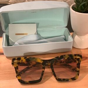 KAREN WALKER | Banks Tortoiseshell Sunglasses and Case